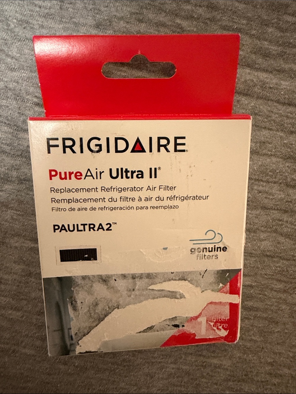Frigidaire PureAir Ultra II Refrigerator Air Filter - White and Red